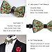 WUXEKZO Men's Boys Pre-Tied Bow Tie for Party, Festivals, Graduation, Fashion Tropical Palm Leaves Hibiscus Creative Cravat Necktie