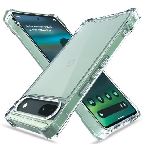 Image of Outlouders Back Cover for Google Pixel 6A 5G Clear Transparent PC + TPU Bumper Case with Raised Edges for Shockproof Protection (Transparent)