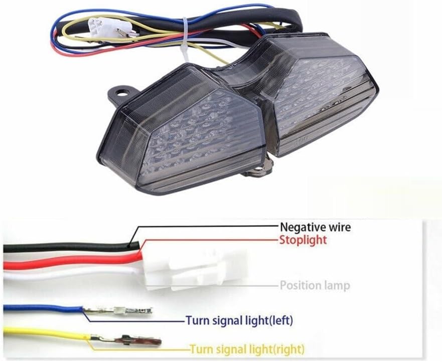 バイクのテールブレーキライト オートバイアクセサリー LEDテールライト リアブレーキテールライト YZF R6S 2006-200
