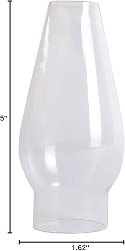 Miniatura 3 de Lehman's Lámpara de aceite de repuesto para chimenea, modelo de pino con base de 1 58 pulgadas, vidrio transparente