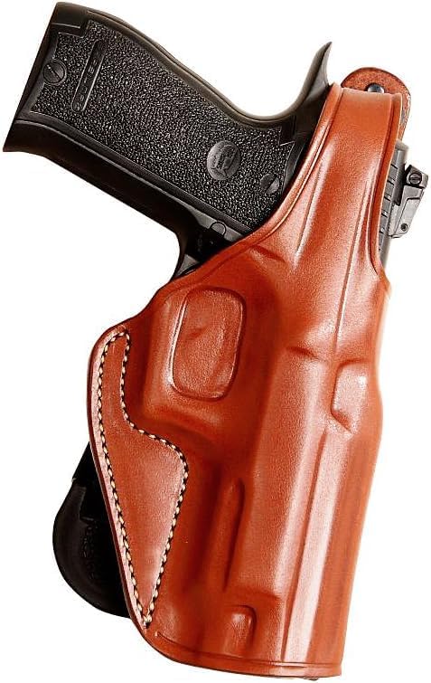 Premium Leather OWB Paddle Holster with Thumb Break fits, SAR Arms, SAR K2 45, 4.5" BBL, Right Hand Draw, Brown Color #1090#