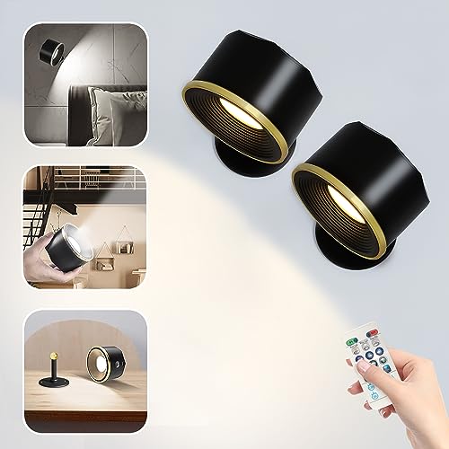 Akku LED Wandleuchte Kabellos, USB Aufladbare Batterie Wandlampe mit...