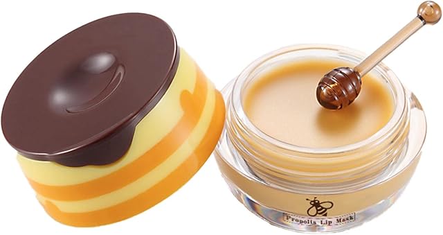 Lip Mask, Bee Lip Balm Propolis Lip Mask Overnight, Moisturizing Lip Care Cracked Dry And Chapped Lip Repair Moisturiser Propolis Lip Sleeping Mask For Hydrated Full Looking & Irresistible Lips