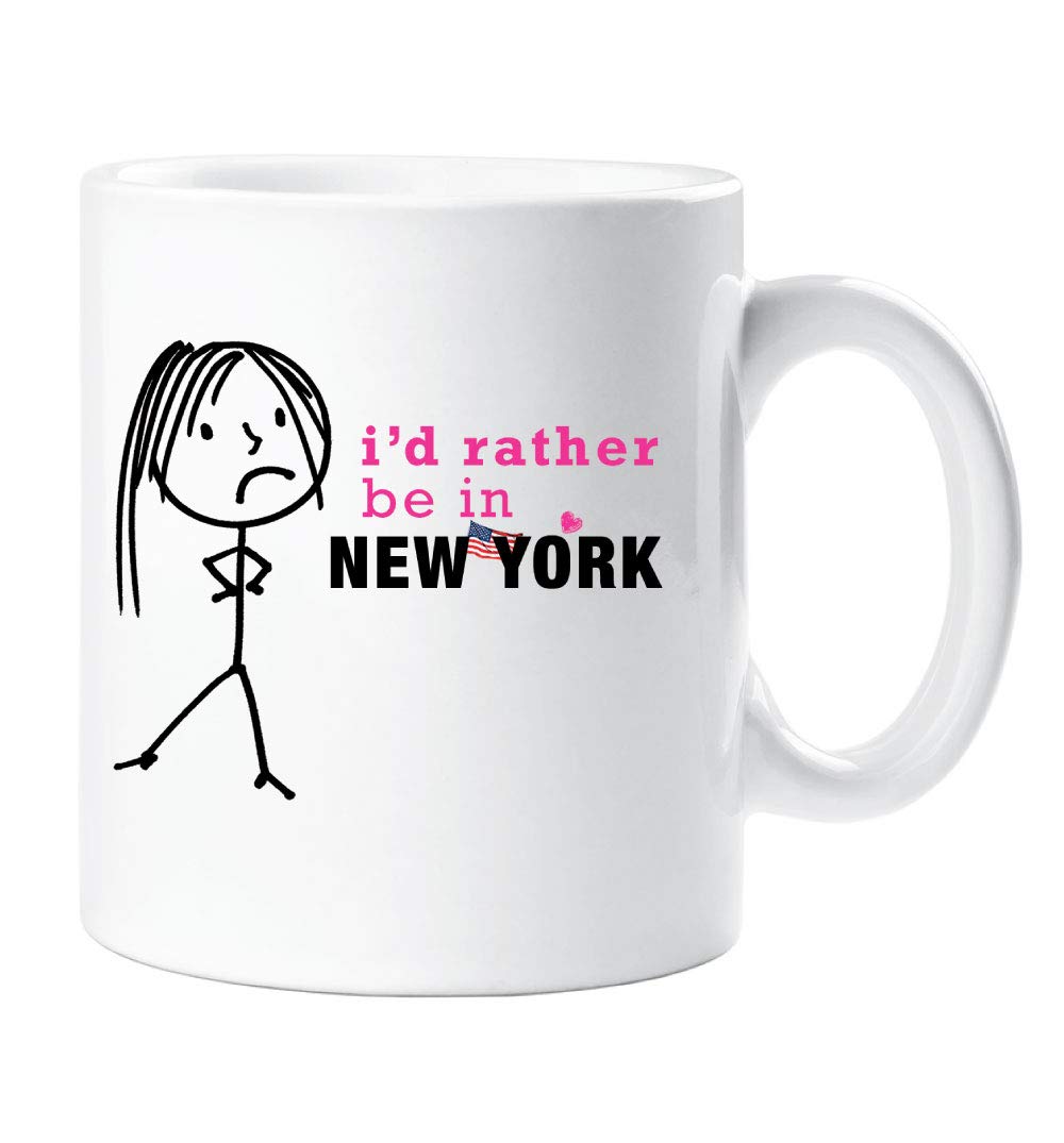 Limited Ladies I'd Rather Be in New York Mug Cup Dad Mothers Day Wife Friend Present Gift