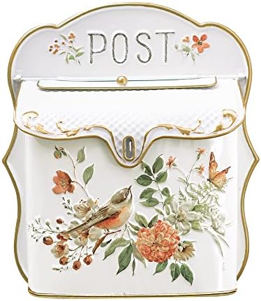 BIG FORTUNE Mailbox Wall Mount Mailboxes for Outside Mail Boxes/Wall Mount Outside Suitable for Decor Antique Style Nostalgic Charm Home Metal Mailbox Retro Style with Bird Pattern