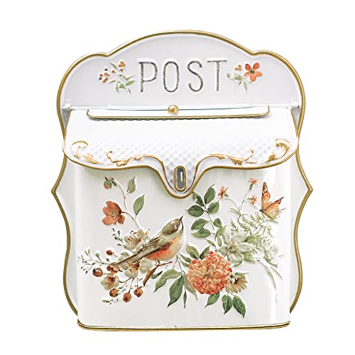 Big Fortune Mailbox Wall Mount Mailboxes For Outside Mail Boxes/Wall Mount Outside Suitable For Decor Antique Style Nostalgic Charm Home Metal Mailbox Retro Style With Bird Pattern #TOP11