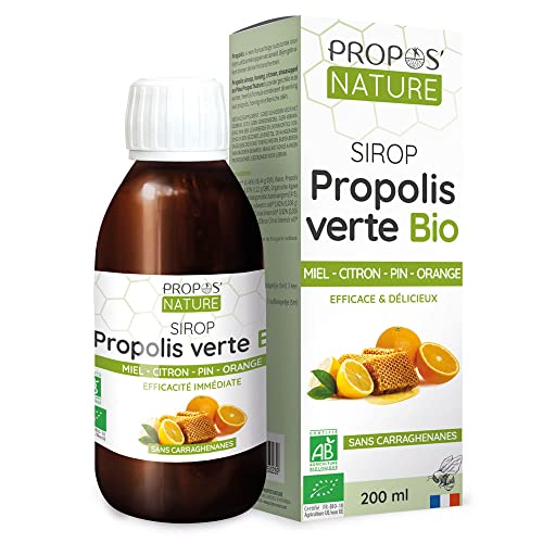 Propos Nature - Sirop À La Propolis Verte Bio (Certifié Ab) - Contenance : 200 ml