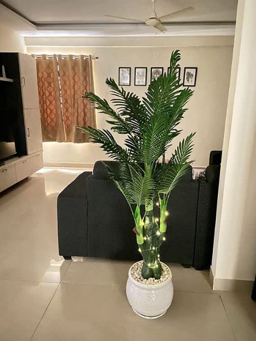 Image of Artificial Palm Tree Big Size I Without Pot I Artificial Plant Areca Palm Plant I Home, Office I 5 FEET Height (1 Piece)