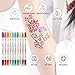 HAWINK Temporary Tattoo Markers for Skin, 10 Body Markers + 56 Large Tattoo Stencils for Kids and Adults, Dual-End Tattoo Pens Make Bold and Fine Lines with Cosmetic-Grade Tattoo Ink ZYH2208001KIT