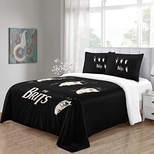 Housse De Couette pour Garçons,Adolescents,Enfants,Motif Imprimé The Beatles,Groupe de Rock Rock ‘n’ Roll,Simple(135x200cm) - Les Beatles, Paul McCartney, John Lennon, RIngo Starr, George Harrison Housse De Couette pour Garçons,Adolescents,Enfants,Motif Imprimé The Beatles,Groupe de Rock Rock 'n' Roll,Simple(135x200cm) – Image 5