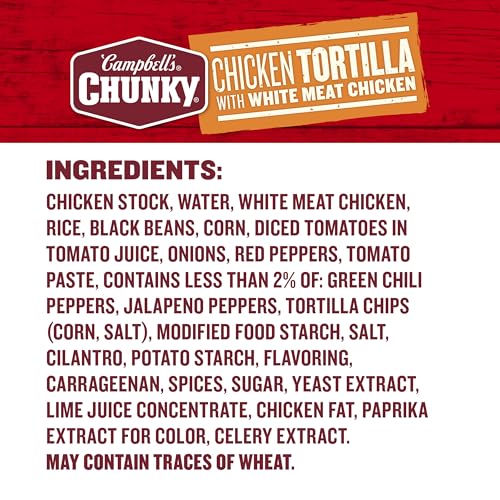 Image of Campbell's Chunky Chicken Tortilla Soup Soup, 18.6 Oz (4 Pack)