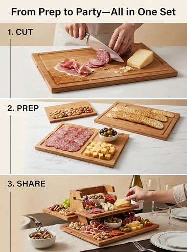 Set de 3 tablas de bambú con soporte para cocina miniatura 4