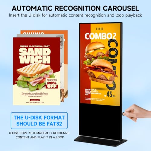 Image of 43 inch 2K Non-Touch IPS Floor Signage Kiosk, Displays by CMS, App, USB, HDIM