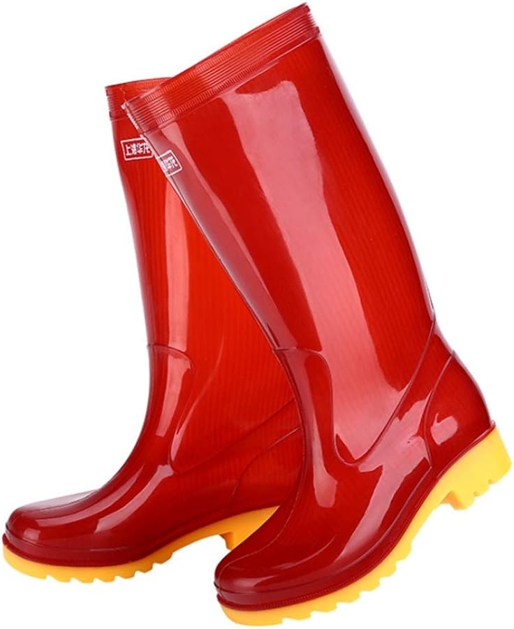 yellow 赤ブーツ Amazon | [BB77] おしゃれ レインブーツ メンズ ロングタイプ 丈夫