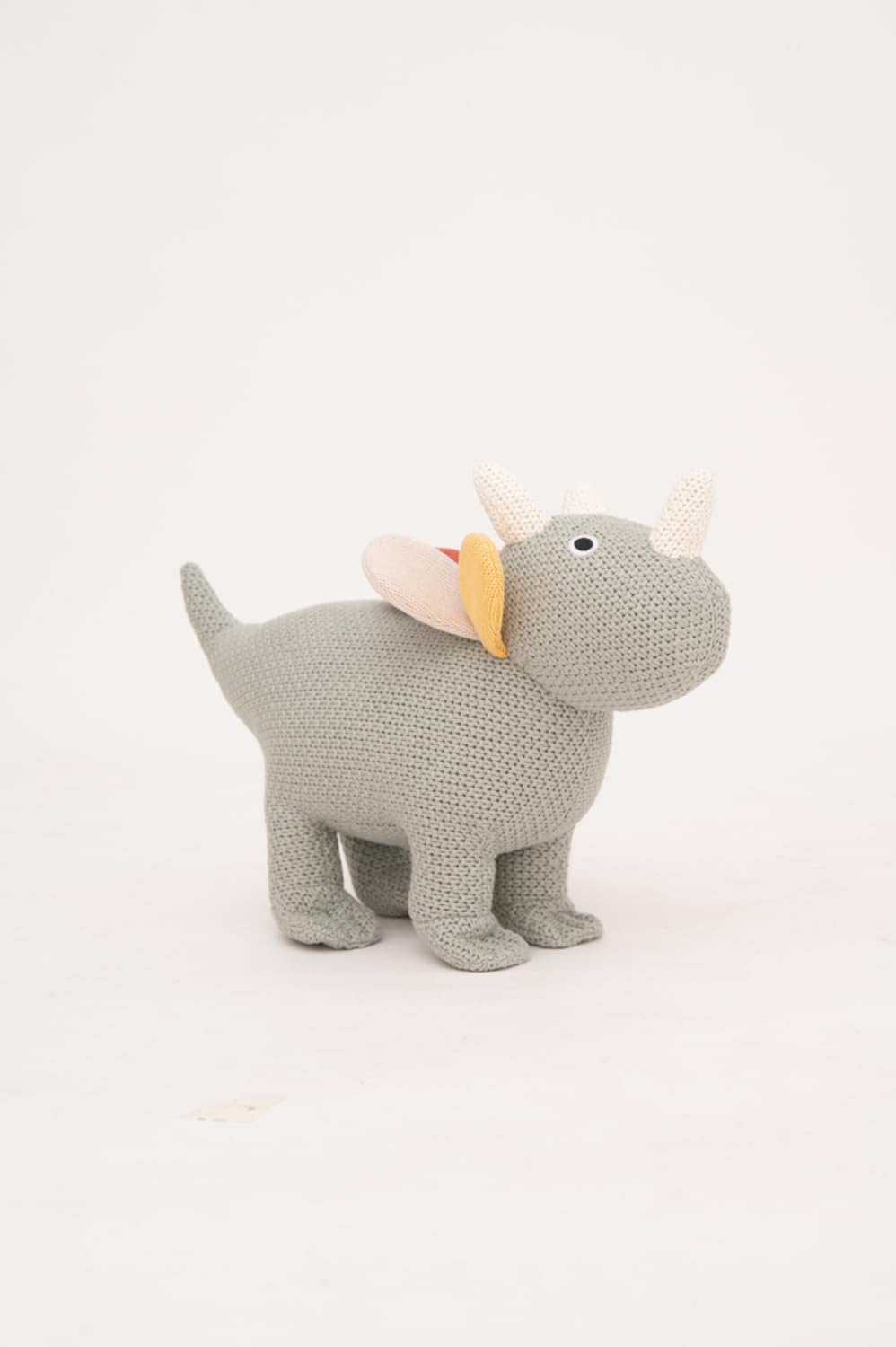Peluche dinosaure triceratops assise coton anti basculement pour enfant