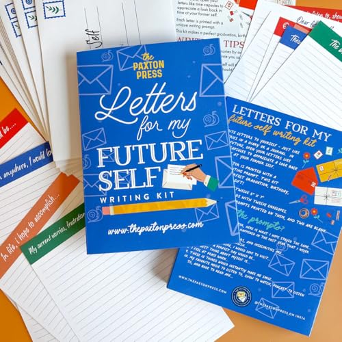 The Paxton Press Letters to Future Self Writing Kit, 12 Cards with Envelopes, Writing Prompts