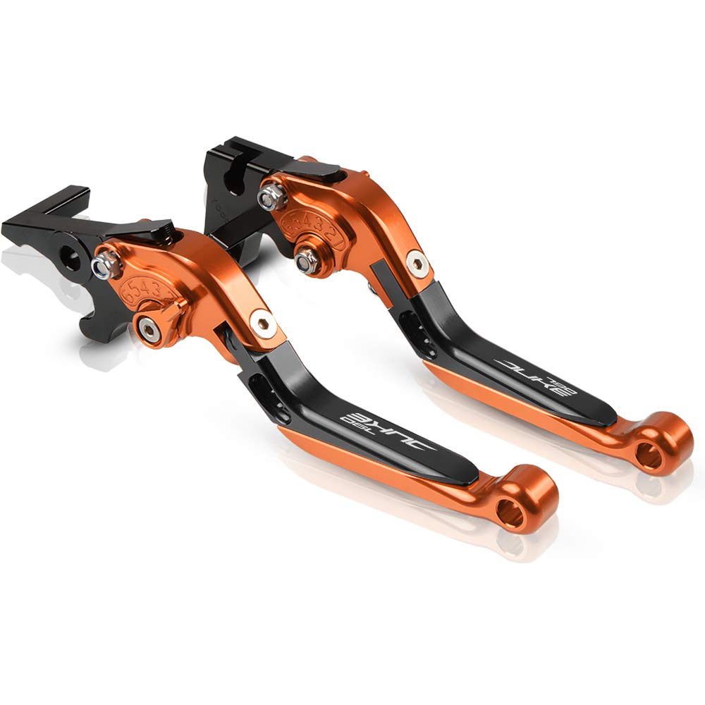 CNC Alluminio Leva Freno e Frizione per KTM DUKE 790 2018-2021 Arancione Nero