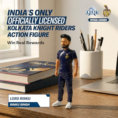 Image of Action Figure, IPL Edition, 7 Inch Rinku Singh | 360 Rotatable Head, For Fans & Collectors