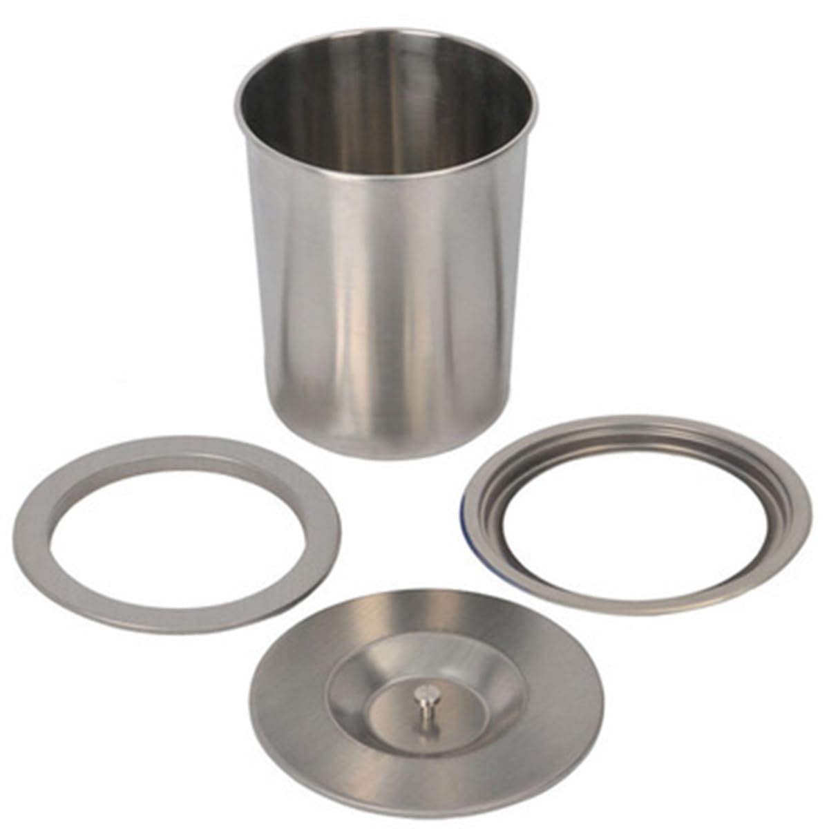 Poubelle en acier inoxydable 304 de cuisine encastrable et couvercle oscillant premium