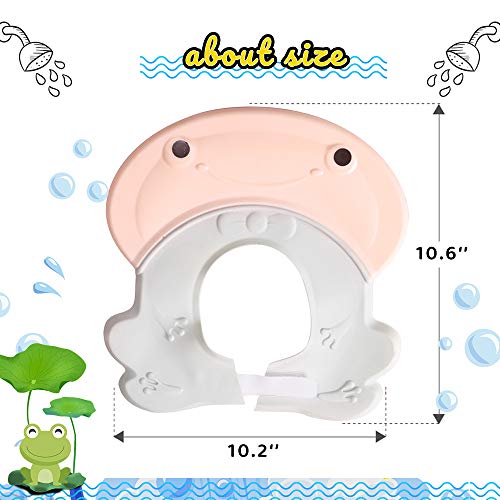 Baby Shower Hat Baby Shampoo Cap for Toddler, Infants Soft Protection Funny Safety Visor Cap, Silicone Kids Bathing Hat for Shower Pink