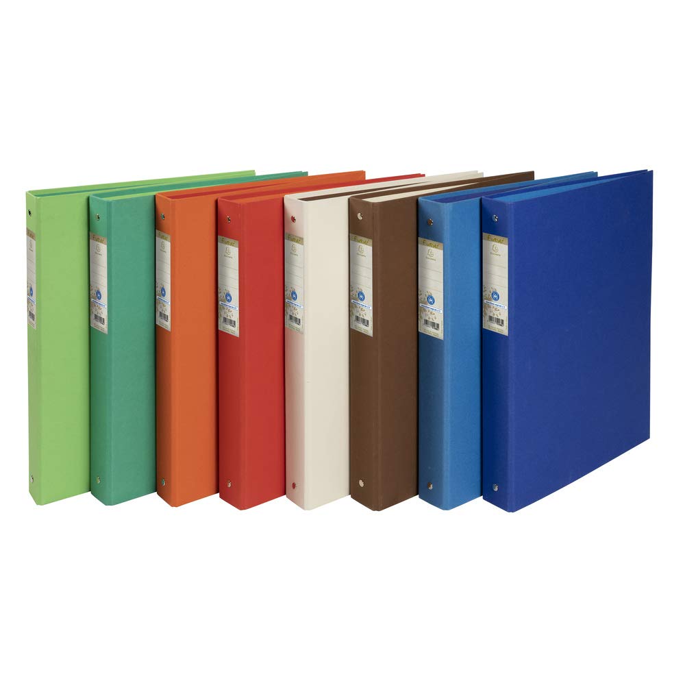 Exacompta 51980E Ringbuch (Recycling-Karton, 4 Ringe, Rücken 40mm, DIN A4) 10er Pack zufällige farben
