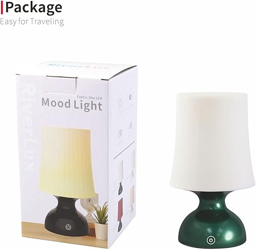 Miniatura 3 de Lámpara LED verde y blanca, lámpara de mesa de estilo nórdico, lámpara de escritorio minimalista, lámpara de mesa con batería, lámpara de mesa