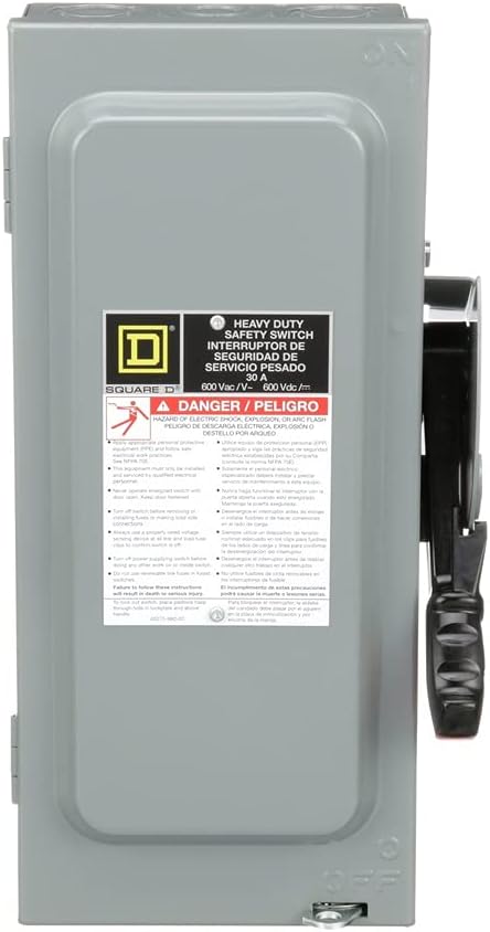 Front view of the Square D H361 Safety Switch