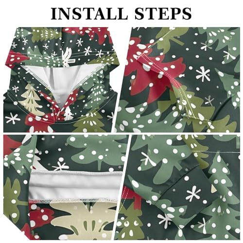 Kids Hoodies Sweaters Christmas Xmas Trees Hooded Sweatshirts with Big Pockets for Boys Girls B04003223