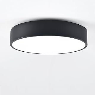 Politamp15.8 Black flushmount Ceiling Light 3-Light Close to Ceiling Lamp