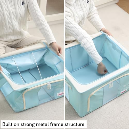 Image of BlushBees Living Box - Storage Boxes for Clothes, Shirts, Saree Cover (BLUE, 24 Ltr - Pack of 1) (AR-482)