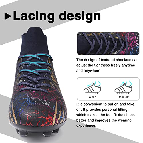 Soccer Cleats Men Football Cleats Women Tacos De Futbol Para Hombre Training Outdoor Men's Team Sports Shoes Turf Soccer Shoes For Big Boy High Top Cleats Men Football Shoes Football Training Ag/Fg #TOP4