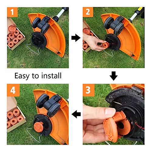 WA6531 Spool Cap Cover for Worx WG150 WG151 WG155 WG160 WG165 WG166 Cordless String Trimmer Edger Weed Eater Wacker WA6531(4 Pack) - Thumbnail 7