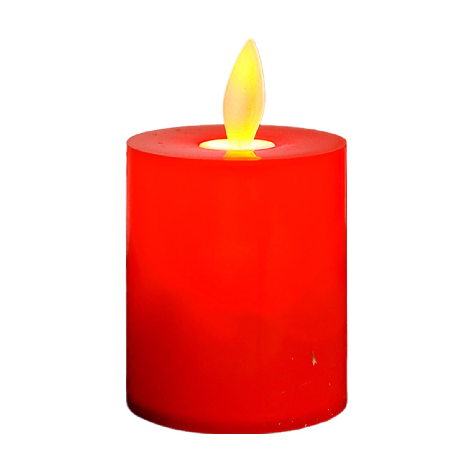 Poludatly Moving Flame Pillar Candles | Red Flickering Moving Flame LED Candles,Fake, Table Decoration for Christmas, Wedding, Outdoor, Indoor