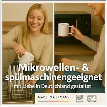 OM3® Tasse à Café En Céramique Avec Inscription En Allemand « Für