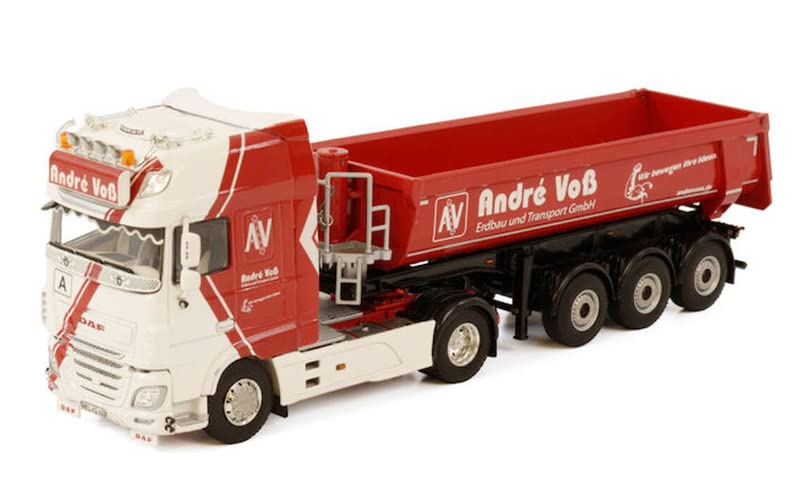 WSI For DAF XF Super Space Cab MY2017 4X2 Half Tube Tipper Trailer 