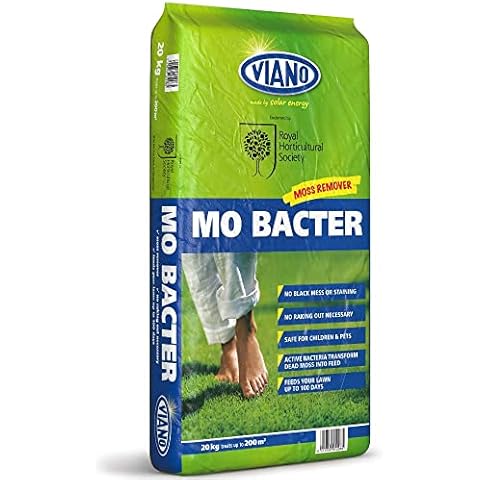 Viano MO Bacter Organic Lawn Fertiliser & Moss Killer - 20kg Cover