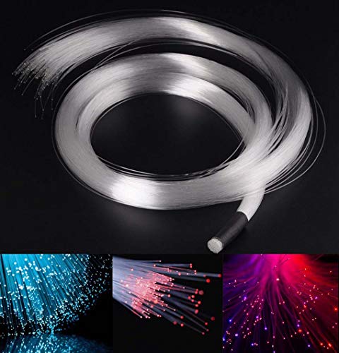 AZIMOM PMMA Plastic End Glow Fiber Optic Cable Light for Home Car Décor