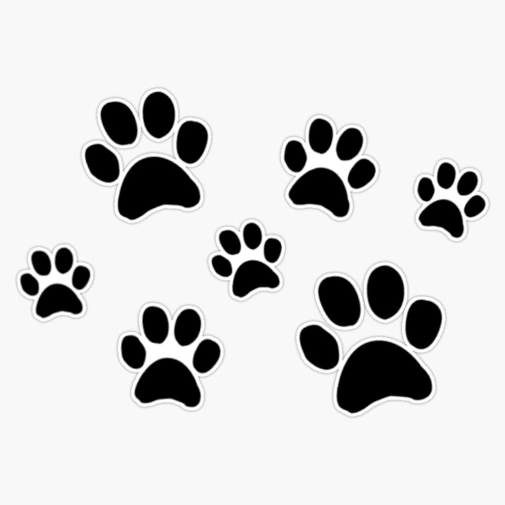 Paw Prints Waterproof Vinyl Window Bumper Sticker Decal 5"
