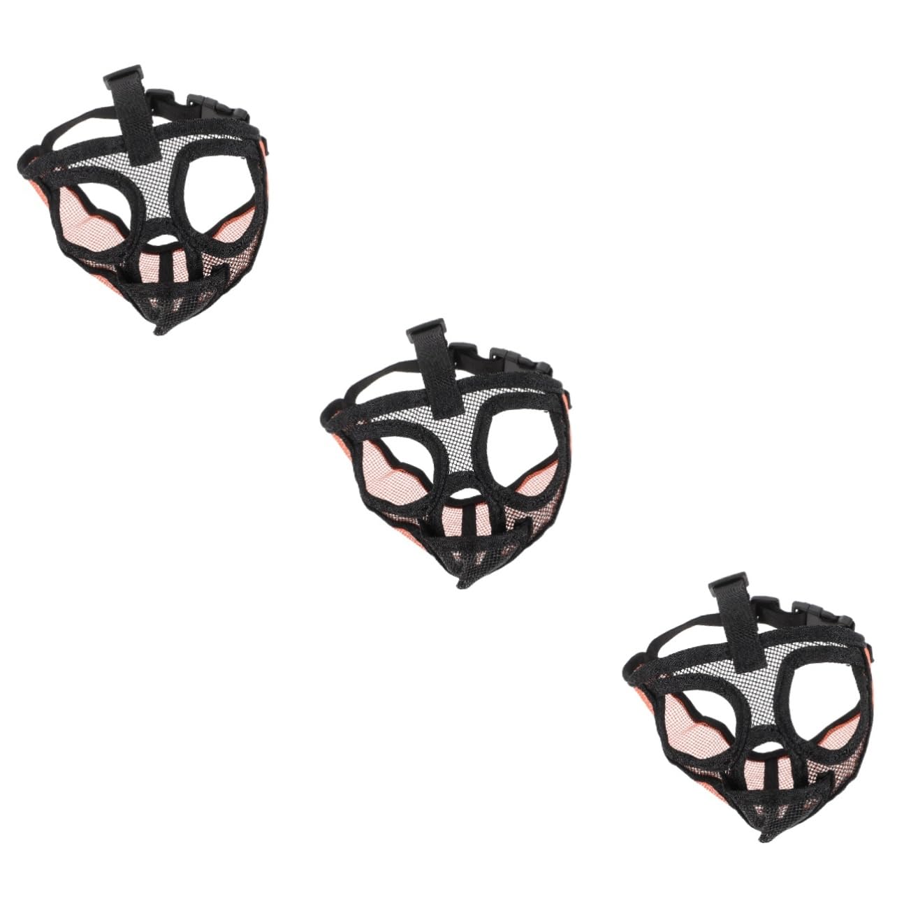 POPETPOP 3pièces Muselière Respirante pour Chien à Museau Court Confortable Et Ajustable Idéale pour Prévenir Les Aboiements Morsures Accessoire Pratique pour Bulldog Et Autres Races