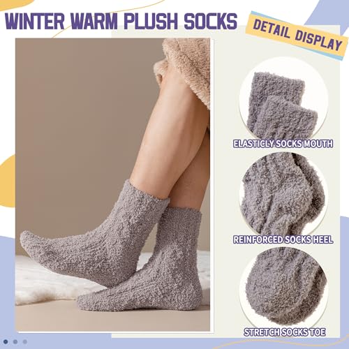 Image of DoSmart Fuzzy Socks For Women Slipper Warm Fluffy Soft Winter Cozy Plush Cabin Sleep Christmas Home Socks