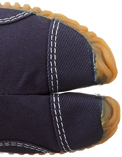 Marugo Jog Jikatabi Japanese Tabi Shoes Navy white stitching with 12 Clips4