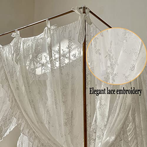Mosquitera con dosel de encaje para crear un dormitorio de princesa 5