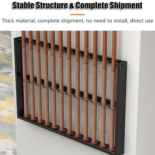 Support mural pour queue de billard en métal double couche - Rangement robuste pour club - 8