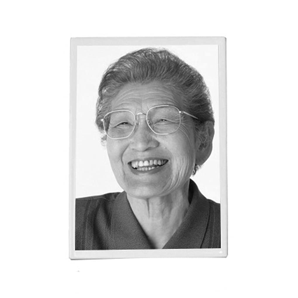 Faxianther Personalised Ceramic Memorial Photo Tile Monument Portrait Personalised Headstone Photo Waterproof Rectangle Black-White Porcelain Picture for Tombstone Memory Mother/Father