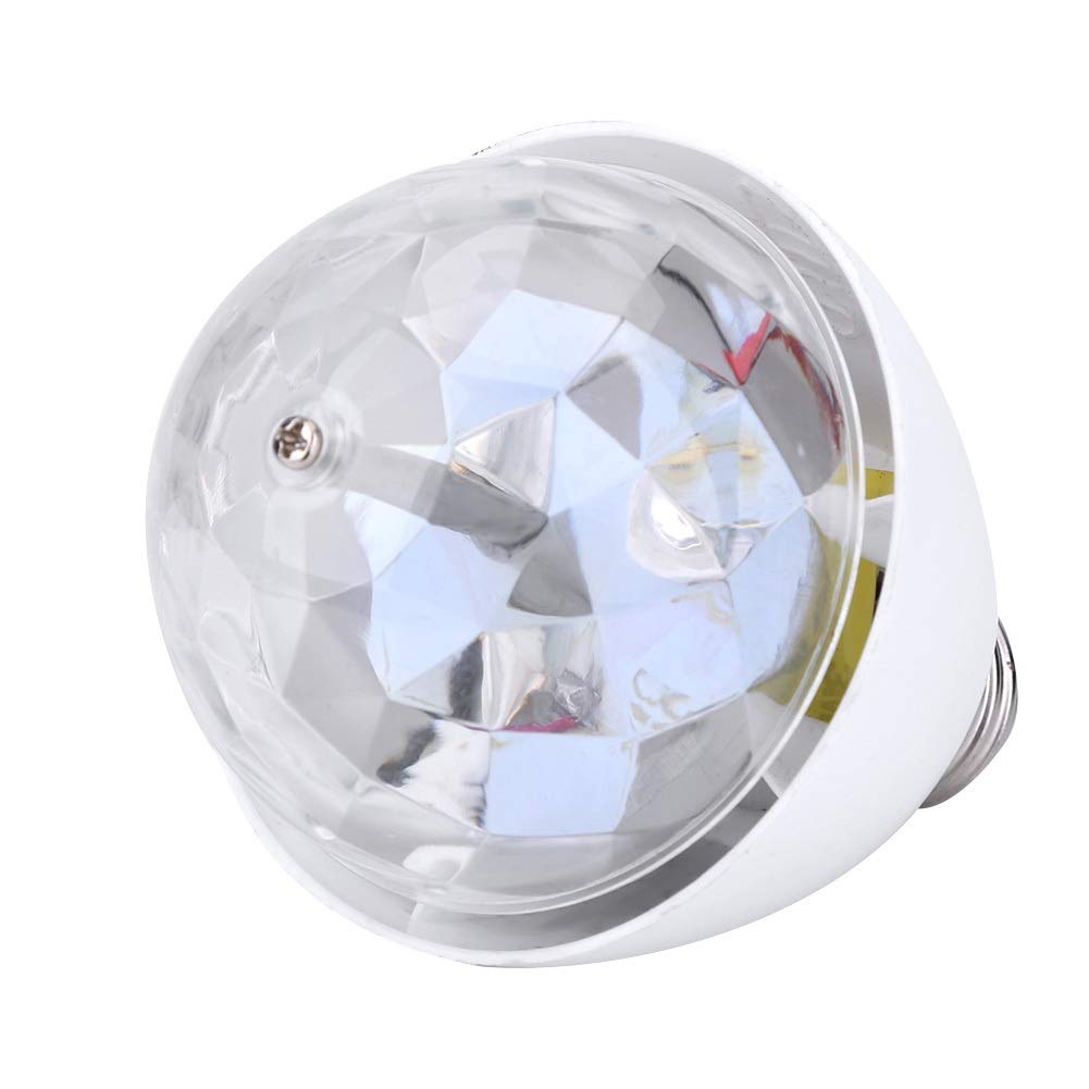 Lámpara Giratoria RGB LED, Luz de Escenario 3W E27 Socket, Colorida y Luminosa Para Party DJ Disco