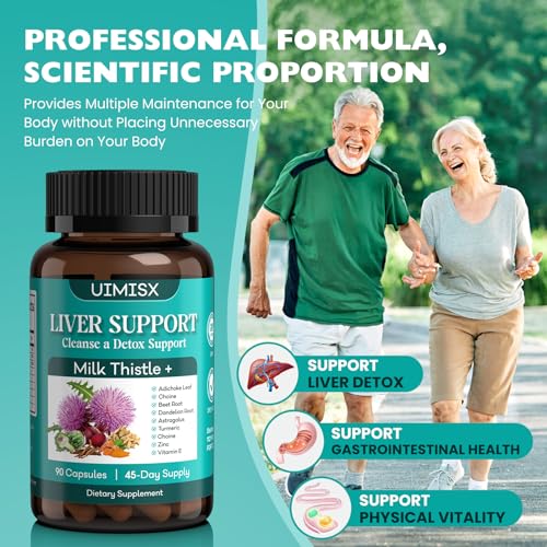 Milk Thistle Supplement - Liver Detox Cleanse Formula Herbal Liver Support with Milk Thistle, Dandelion Root, Artichoke, Turmeric, Astragalus for Liver Health, 90 Capsules - Image 4