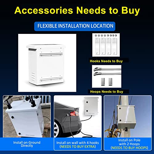 Outdoor Electrical Box,19.7 * 23.6 * 11.8", Outdoor Ventilated Enclosure,Outdoor Stainless Steel Junction Box, Nema 4X Ip66, Waterproof Dustproof Enclosure Box (50 * 60 * 30Cm) #TOP3