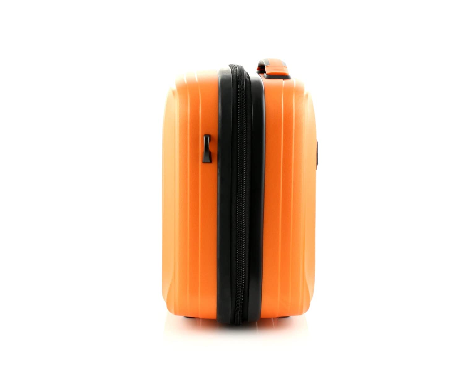 Von Cronshagen Kosmetikkoffer Mans Beauty Case | aus stabilem Polypropylen | großes Beautycase mit Aufsteckfunktion | passend zu Mogens Koffer | mit längenverstellbaren Schultergurt (orange)