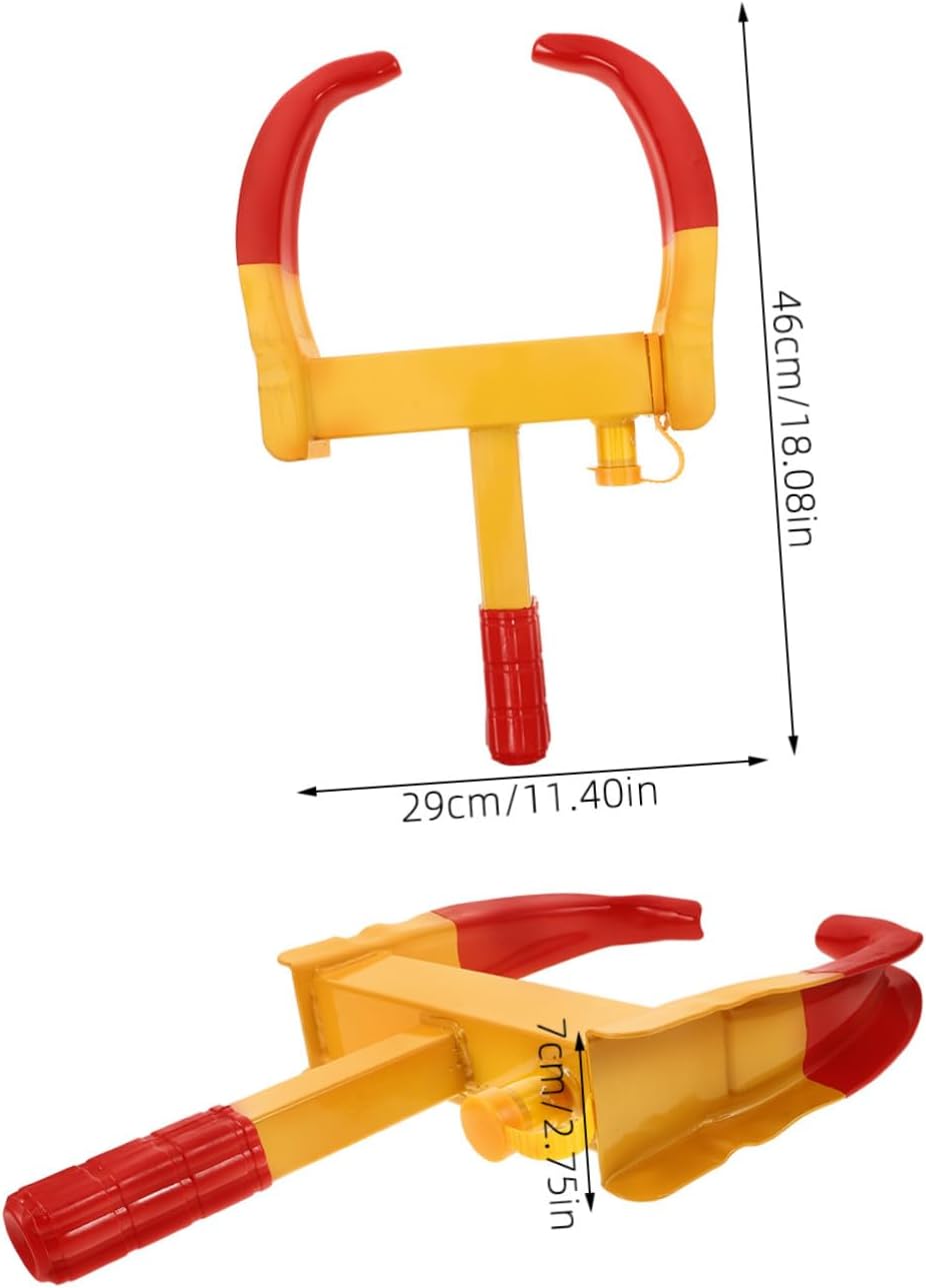 Heavy-Duty Wheel Clamp Lock for Cars Trailers and Motorcycles Anti-Theft Secure Lock for Golf Cart and ATV Portable Reliable Vehicle Security Brake
