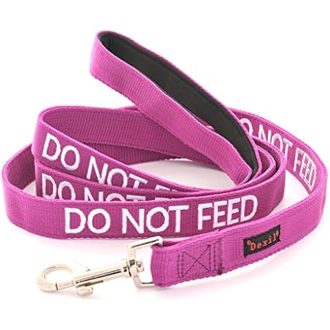 DO NOT FEED Luxury Dog Lead with Warnings Cover